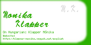 monika klapper business card